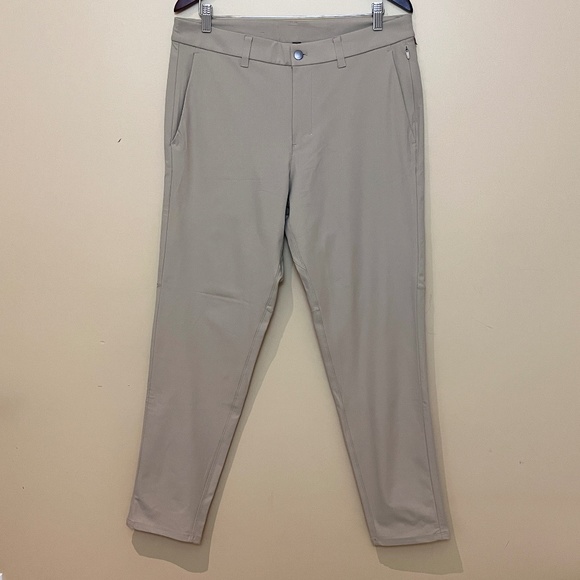 Lululemon Commission Slim Warpstreme Pants - Men's Size 34 X 31 - Tan